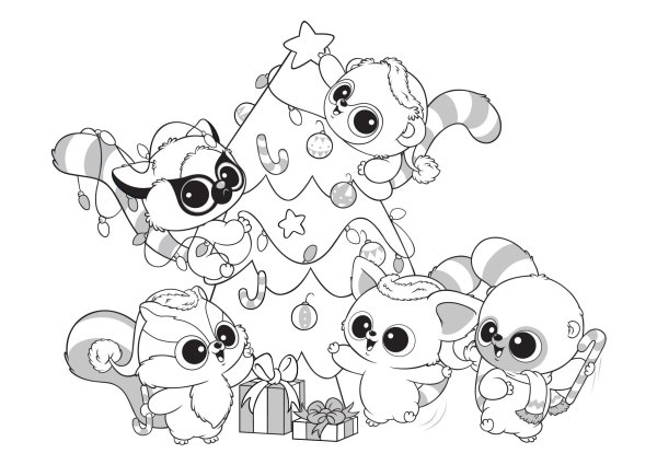 Yoohoo friends раскраска