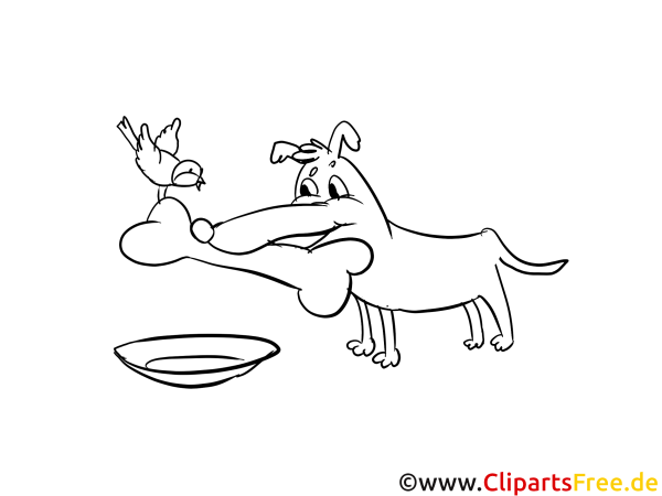 Раскраска кость для собаки