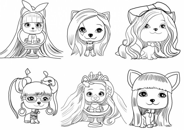 VIP Pets собачки раскраска