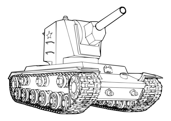Раскраска танк кв 3
