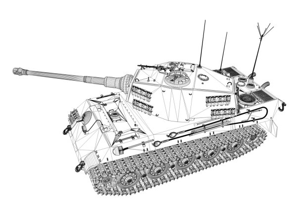 Раскраска танки Королевский тигр