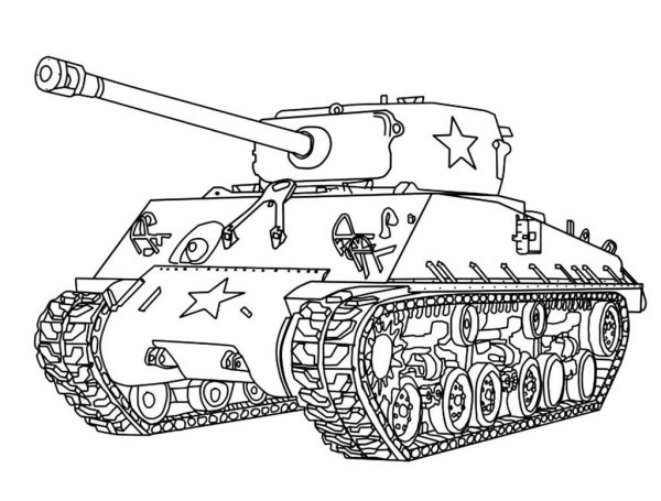 Раскраска танки т-34 для детей