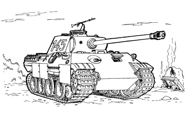 Раскраска танк т 90