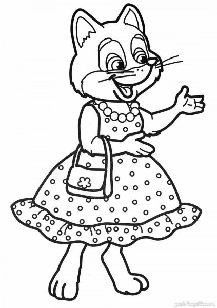 Раскраска лиса для детей 3-4 лет