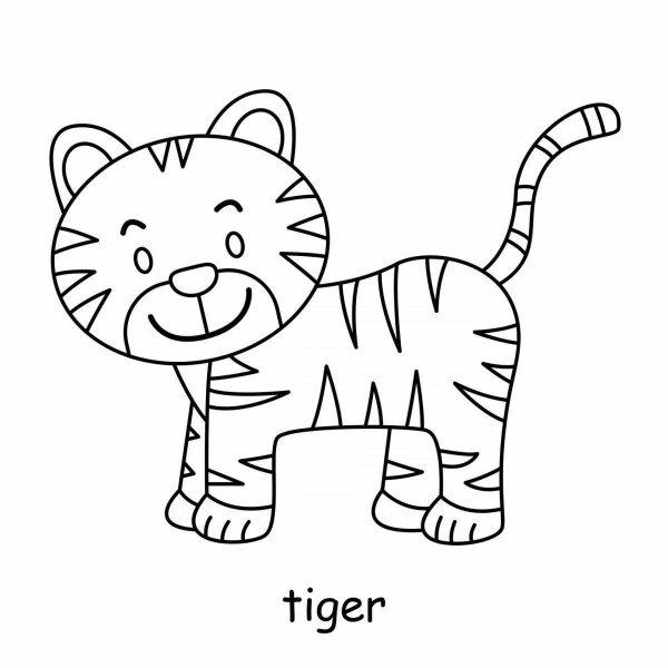 Раскраски тигр без полосок (47 фото)