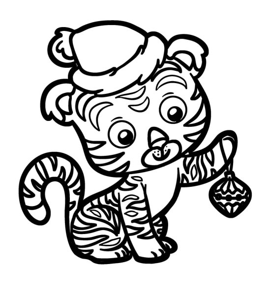 Раскраска Тигренок