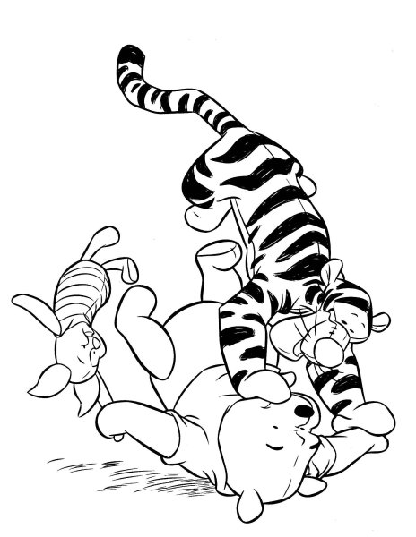 Раскраски тигр из винни пуха (41 фото)