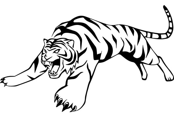 Раскраски тигр прыгает через кольцо (38 фото)