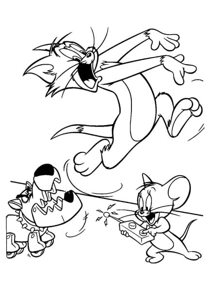 Tom and Jerry раскраска