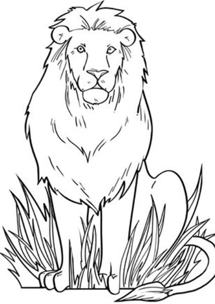 Раскраски фигура льва для (36 фото)