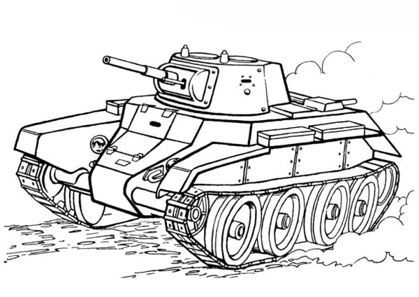 Раскраски черепашка танк (44 фото)