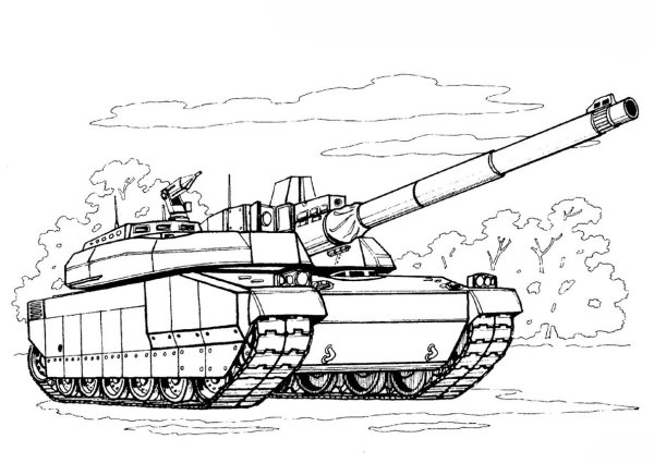 Раскраска танк т 90