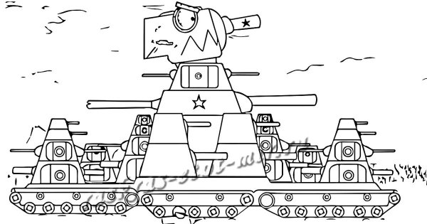 Раскраски танки кв 44