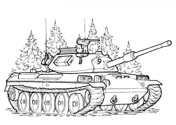 Раскраска военные танки т34