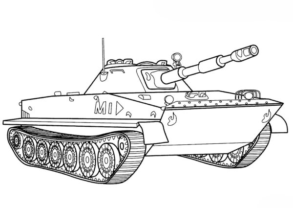 Раскраска военные танки т34