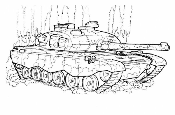 Раскраска танк