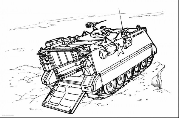 Раскраски военные танки