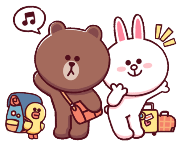 Стикеры Brown & Cony