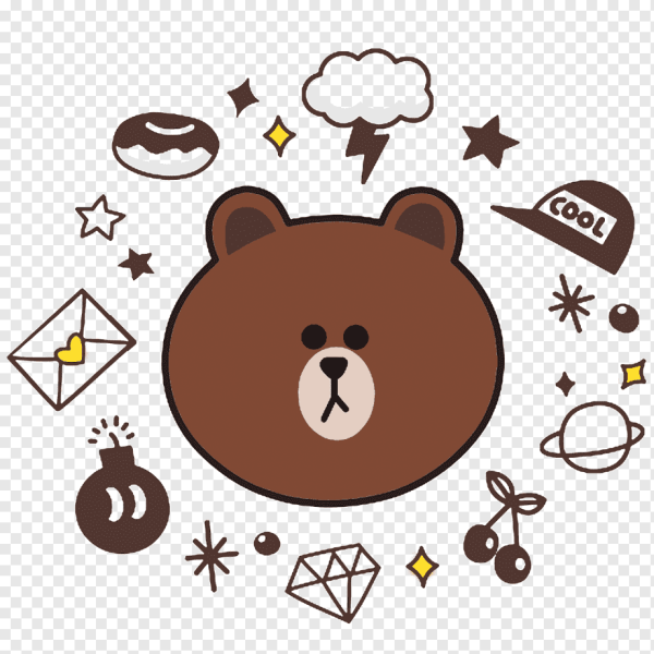 Медведь Браун из line