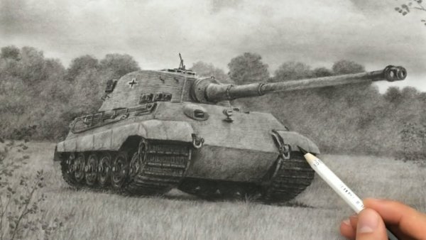 Рисунок танка тигр 2