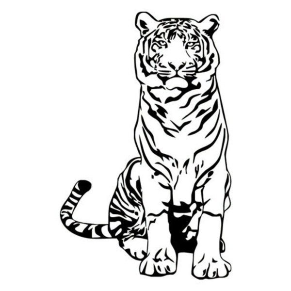 Трафарет тигра для раскрашивания