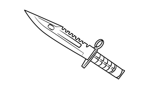 Нож м9 байонет чертеж