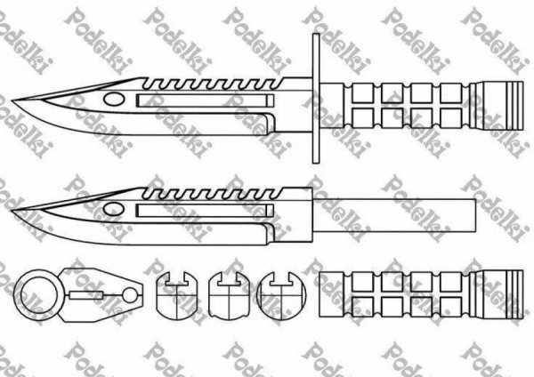 M9 Bayonet чертеж