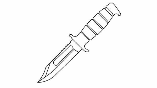 Нож рисунок