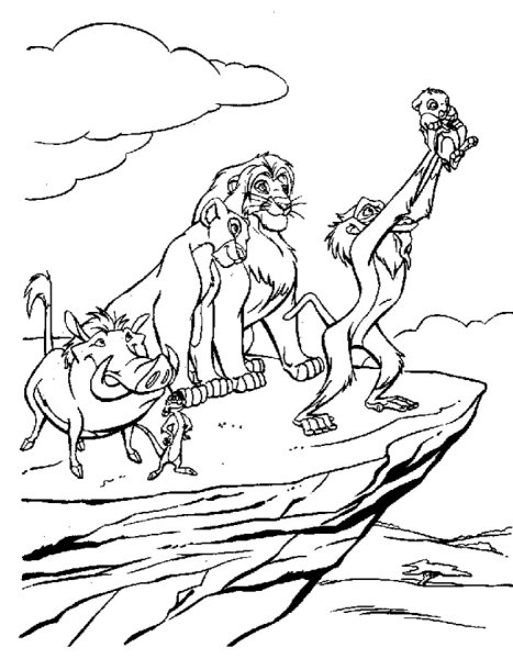 Король Лев фильм раскраска