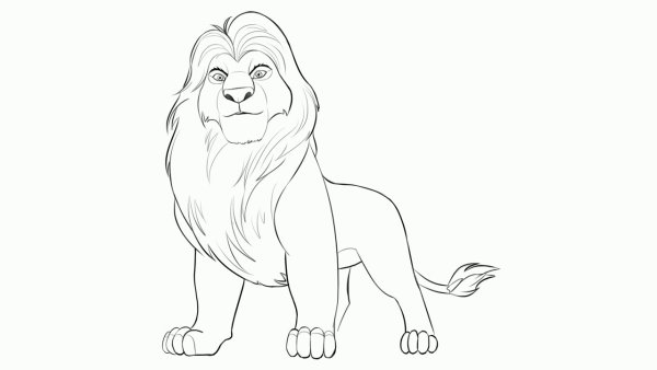 Король Лев Мумфаса раскраска
