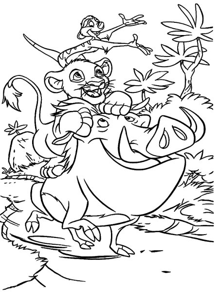 Раскраски Король Лев Рафики