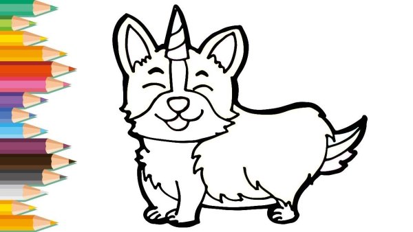 Раскраска корги