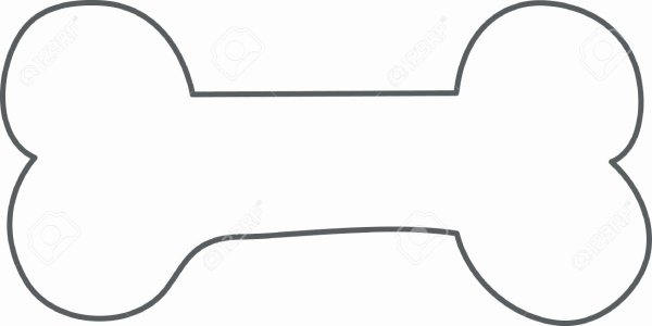 Трафарет косточки для собаки