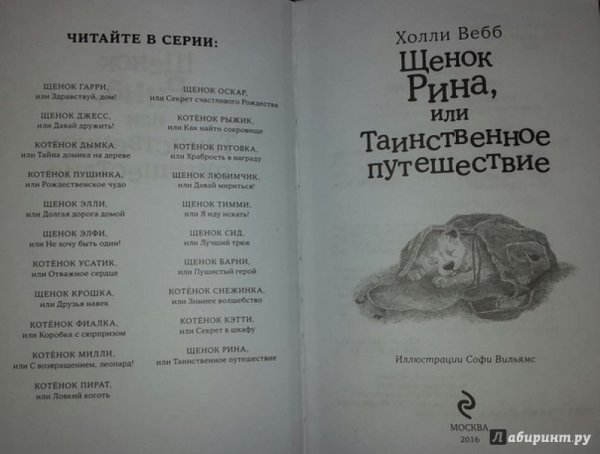 Холли Вебб щенок Рина или таинственное путешествие