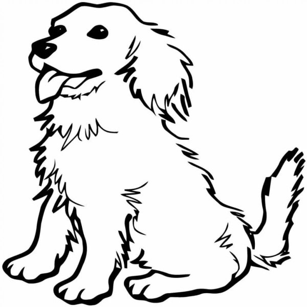 Щенок. Раскраска