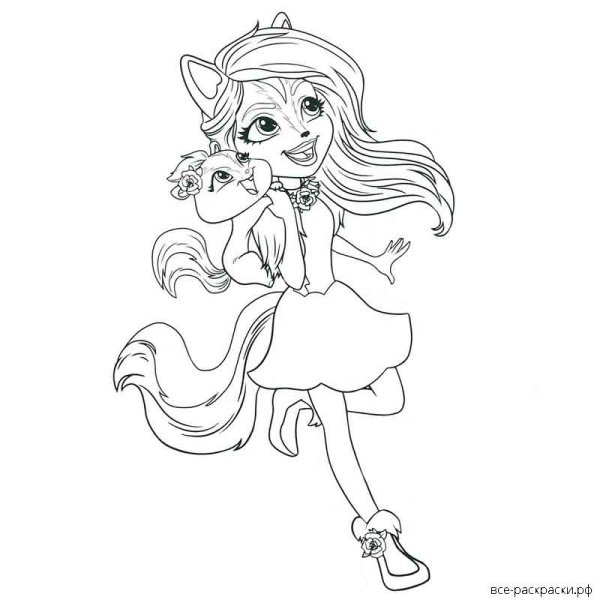 Enchantimals Фелисити раскраска