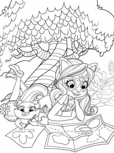 Enchantimals куклы раскраска