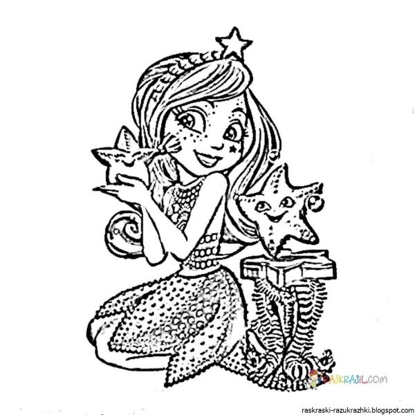 Enchantimals Дельфин раскраска