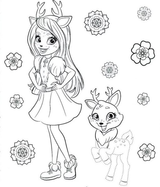 Enchantimals куклы раскраска
