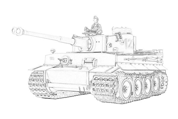 Танк раскраска т34 с тигром