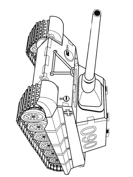 Раскраска танк кв 2