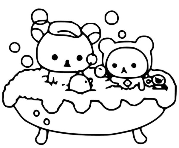 Раскраска в стиле Rilakkuma