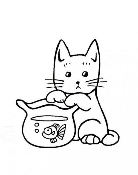 Котики. Раскраска для малышей