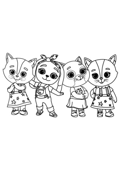 Кошечки собачки раскраска Алиса