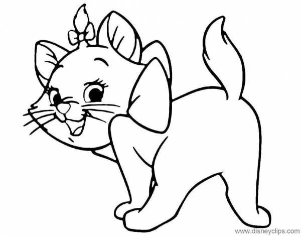 Кошки. Раскраска