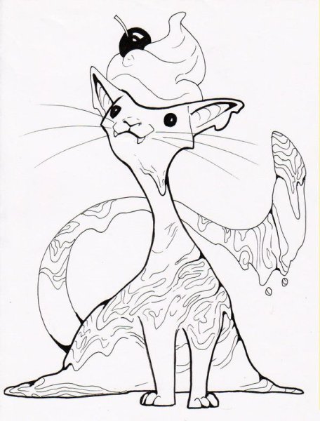Раскраски Черепашки ниндзя морозильная кошка