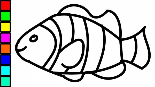 Раскраски крупная рыба (41 фото)