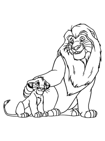 Разукрашки Король Лев