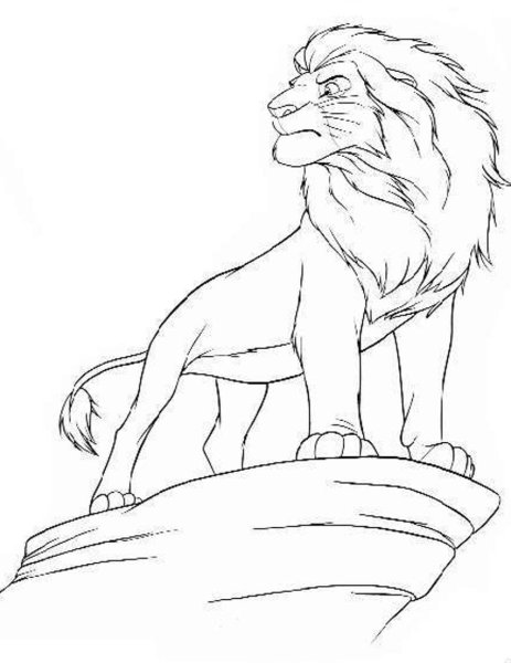 Раскраска Король Лев Муфаса