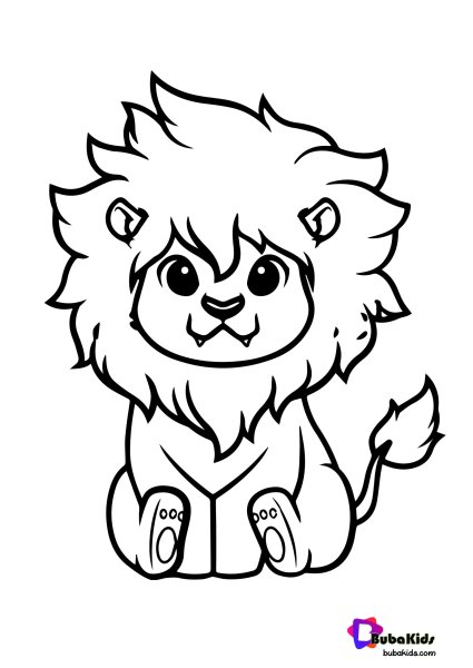 Lion раскраска Baby Lion